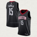 Camiseta Clint Capela NO 15 Houston Rockets Statement Negro