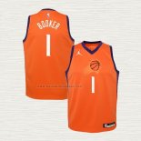 Camiseta Devin Booker Nino Phoenix Suns Statement 2020-21 Naranja
