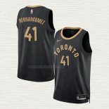 Camiseta Juancho Hernangomez NO 41 Toronto Raptors Ciudad 2022-23 Negro