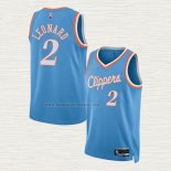 Camiseta Kawhi Leonard NO 2 Los Angeles Clippers Ciudad 2021-22 Azul