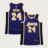 Camiseta Kobe Bryant NO 24 Los Angeles Lakers Statement 2018 Violeta