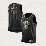 Camiseta Kyrie Irving NO 11 Brooklyn Nets Golden Edition Negro