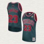 Camiseta Michael Jordan NO 23 Chicago Bulls Mitchell & Ness 1997-98 Verde