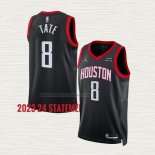 Camiseta NO 8 Houston Rockets Statement 2023-24 Negro Jae'sean Tate