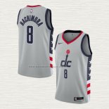 Camiseta Rui Hachimura NO 8 Washington Wizards Ciudad 2020-21 Gris