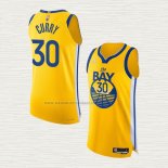 Camiseta Stephen Curry NO 30 Golden State Warriors Statement Autentico 2022 Oro