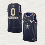 Camiseta Tyrese Haliburton NO 0 Indiana Pacers All Star 2024 Azul
