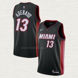 Camiseta Bam Adebayo NO 13 Miami Heat Icon 2020-21 Negro