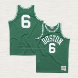 Camiseta Bill Russell NO 6 Boston Celtics Hardwood Classics 1962-63 Verde