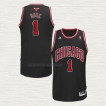 Camiseta Derrick Rose NO 1 Chicago Bulls Negro
