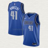 Camiseta Dirk Nowitzki NO 41 Dallas Mavericks Icon Azul