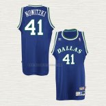 Camiseta Dirk Nowitzki NO 41 Dallas Mavericks Retro Azul