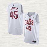 Camiseta Donovan Mitchell NO 45 Cleveland Cavaliers Association 2022-23 Blanco