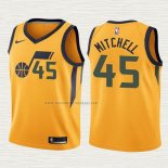 Camiseta Donovan Mitchell NO 45 Nino Utah Jazz Statement 2017-18 Amarillo