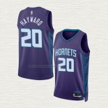 Camiseta Gordon Hayward NO 20 Charlotte Hornets Statement 2022-23 Violeta