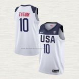 Camiseta Jayson Tatum USA 2019 FIBA Basketball World Cup Blanco