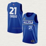 Camiseta Joel Embiid NO 21 Philadelphia 76ers All Star 2021 Azul