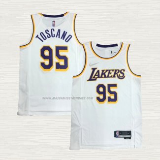 Camiseta Juan Toscano-Anderson NO 95 Los Angeles Lakers Association 2021-22 Blanco