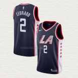 Camiseta Kawhi Leonard NO 2 Los Angeles Clippers Ciudad 2018-19 Negro