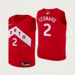 Camiseta Kawhi Leonard NO 2 Nino Toronto Raptors Earned 2018-19 Rojo