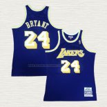 Camiseta Kobe Bryant NO 24 Los Angeles Lakers Mitchell & Ness 2007-08 Violeta