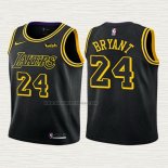 Camiseta Kobe Bryant NO 24 Nino Los Angeles Lakers Ciudad 2017-18 Negro