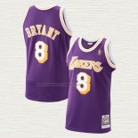 Camiseta Kobe Bryant NO 8 Los Angeles Lakers Mitchell & Ness 1996-97 Violeta