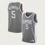 Camiseta Luke Kennard NO 5 Los Angeles Clippers Earned 2020-21 Gris