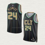 Camiseta Mason Plumlee NO 24 Charlotte Hornets Ciudad 2022-23 Negro