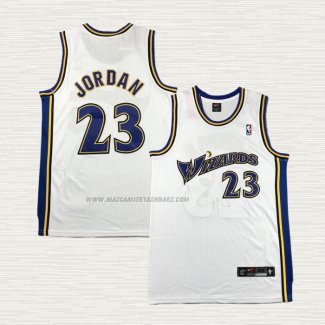Camiseta Michael Jordan NO 23 Washington Wizards Retro Blanco