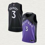 Camiseta OG Anunoby NO 3 Toronto Raptors Earned 2020-21 Negro Violeta