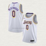 Camiseta Russell Westbrook NO 0 Los Angeles Lakers Association 2021 Blanco