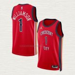 Camiseta Zion Williamson NO 1 New Orleans Pelicans Statement 2023-24 Rojo