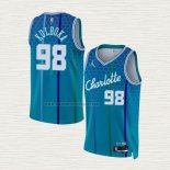 Camiseta Arnoldas Kulboka NO 98 Charlotte Hornets Ciudad 2021-22 Azul