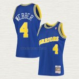 Camiseta Chris Webber NO 4 Golden State Warriors Mitchell & Ness 1993-94 Azul