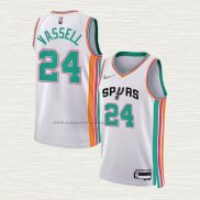 Camiseta Devin Vassell NO 24 San Antonio Spurs Ciudad 2021-22 Blanco