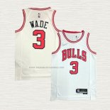 Camiseta Dwyane Wade NO 3 Chicago Bulls Association 2021 Blanco