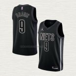 Camiseta Goran Dragic NO 9 Brooklyn Nets Statement 2022-23 Negro