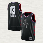 Camiseta James Harden NO 13 Houston Rockets All Star 2019 Negro