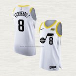 Camiseta Jarred Vanderbilt NO 8 Utah Jazz Association Autentico 2022-23 Blanco