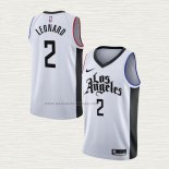 Camiseta Kawhi Leonard NO 2 Los Angeles Clippers Ciudad 2019-20 Blanco