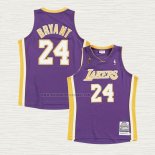 Camiseta Kobe Bryant NO 24 Los Angeles Lakers Mitchell & Ness Violeta
