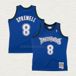 Camiseta Latrell Sprewell NO 8 Minnesota Timberwolves Hardwood Classics Throwback Azul
