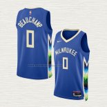 Camiseta Marjon Beauchamp NO 0 Milwaukee Bucks Ciudad 2022-23 Azul