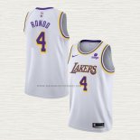 Camiseta Rajon Rondo NO 4 Los Angeles Lakers Association 2021-22 Blanco