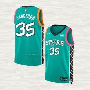 Camiseta Romeo Langford NO 35 San Antonio Spurs Ciudad 2022-23 Verde
