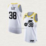 Camiseta Saben Lee NO 38 Utah Jazz Association Autentico 2022-23 Blanco
