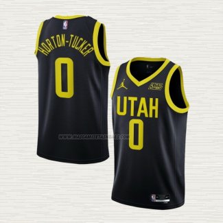 Camiseta Talen Horton-Tucker NO 0 Utah Jazz Statement 2022-23 Negro