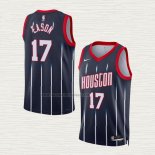 Camiseta Tari Eason NO 17 Houston Rockets Ciudad 2022-23 Negro