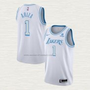 Camiseta Trevor Ariza NO 1 Los Angeles Lakers Ciudad 2021-22 Blanco